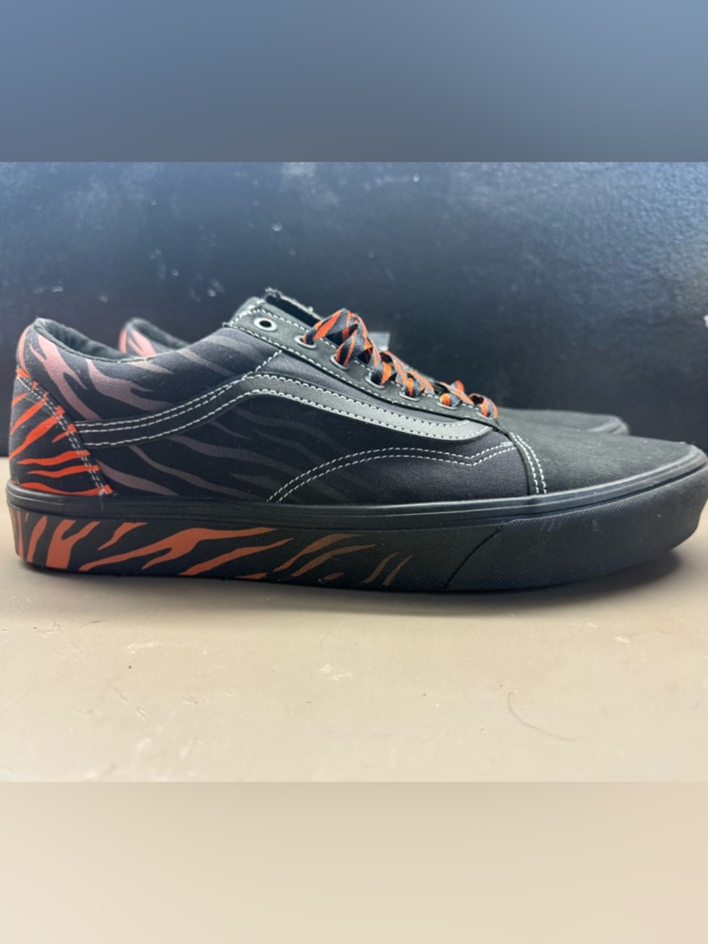 New Men’s Vans Comfycush Old Skool Discovery Project Cat Fade Black Skate Men 11